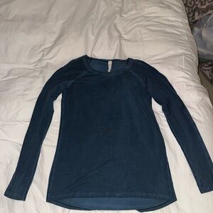 Lululemon Athletica Deep Blue Long Sleeve Top